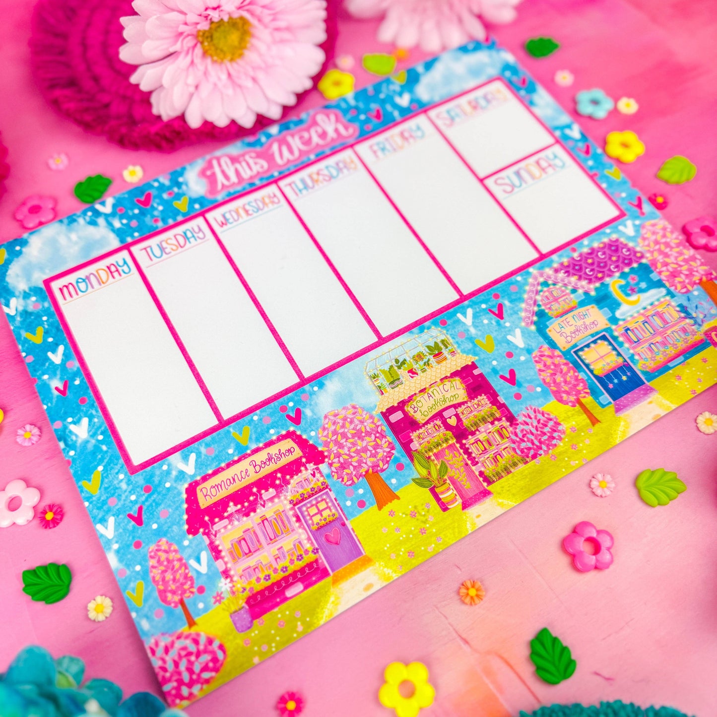 Bookshop Avenue Weekly Planner Notepad 8.5" x 11"