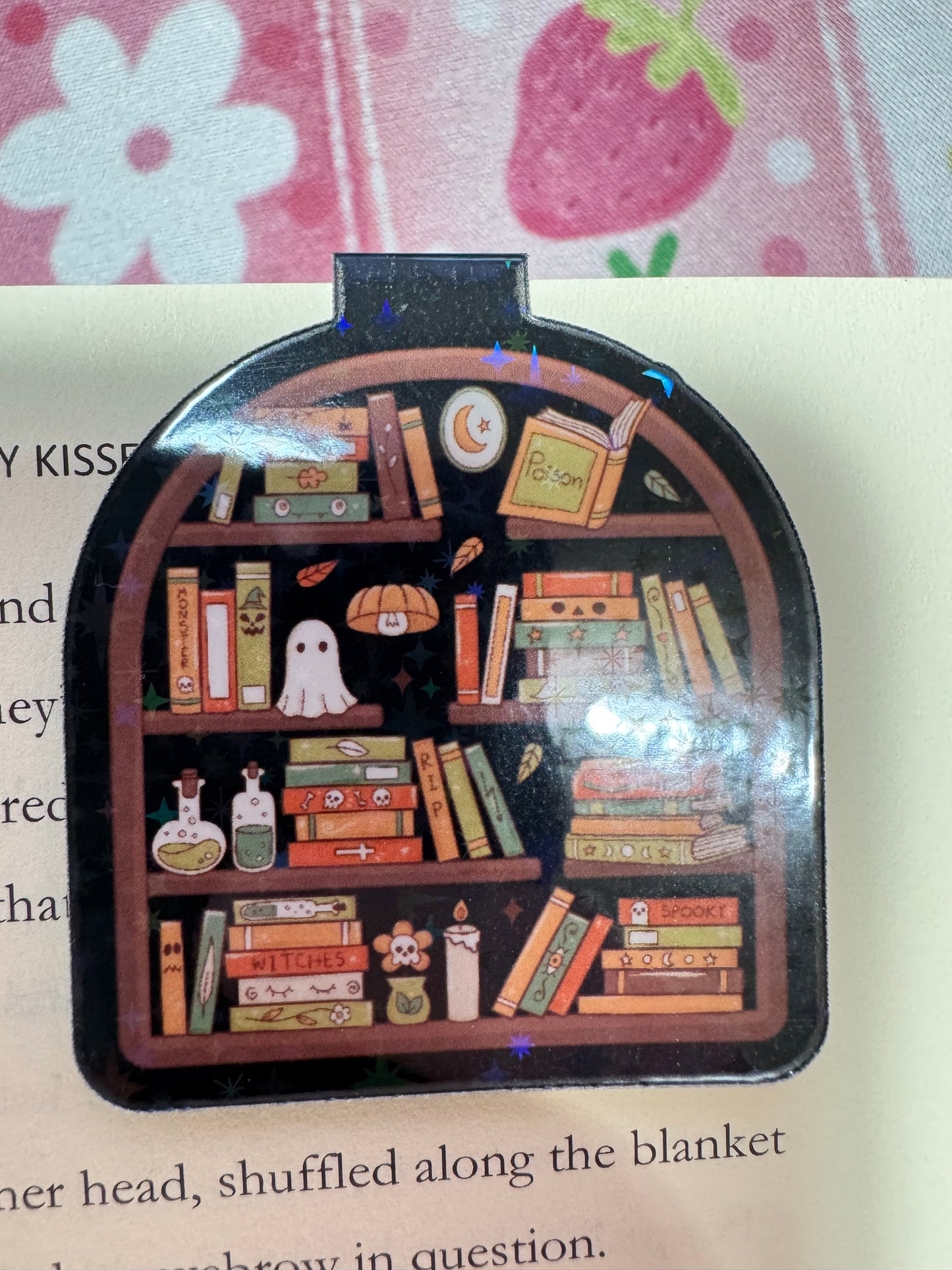 Ghost Bookshelf Magnetic Bookmark