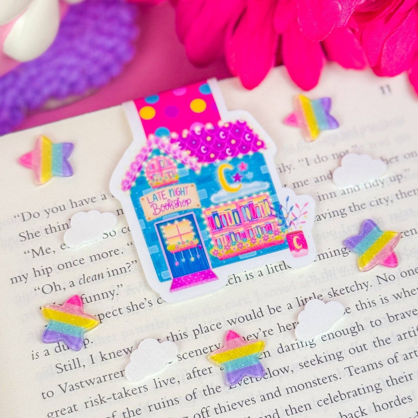 Late Night Bookshop at Bookshop Avenue Magnetic Bookmark