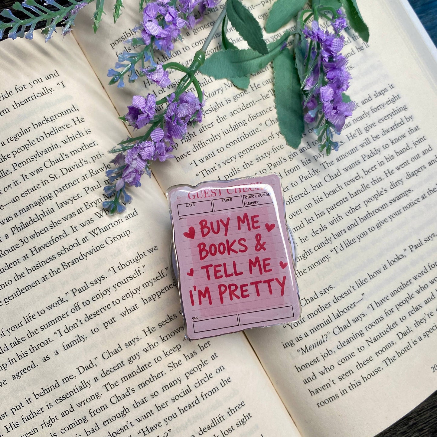 Buy Me Books Pink MagSafe Magnetic Phone Kindle Tablet Grip: No Branding