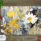 Yellow Floral Glass Cutting Board