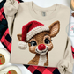 Cozy Reindeer Christmas Sweatshirt – Faux Knit Design