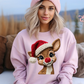 Cozy Reindeer Christmas Sweatshirt – Faux Knit Design