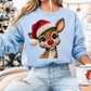 Cozy Reindeer Christmas Sweatshirt – Faux Knit Design