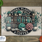 Books, Plants & Coffee Glass Cutting Board