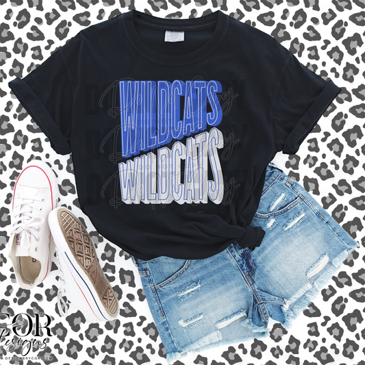 WILDCATS Stacked - T-Shirt