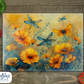 Dragon Fly Garden Glass Cutting Board