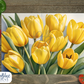 Yellow Tulips Glass Cutting Board