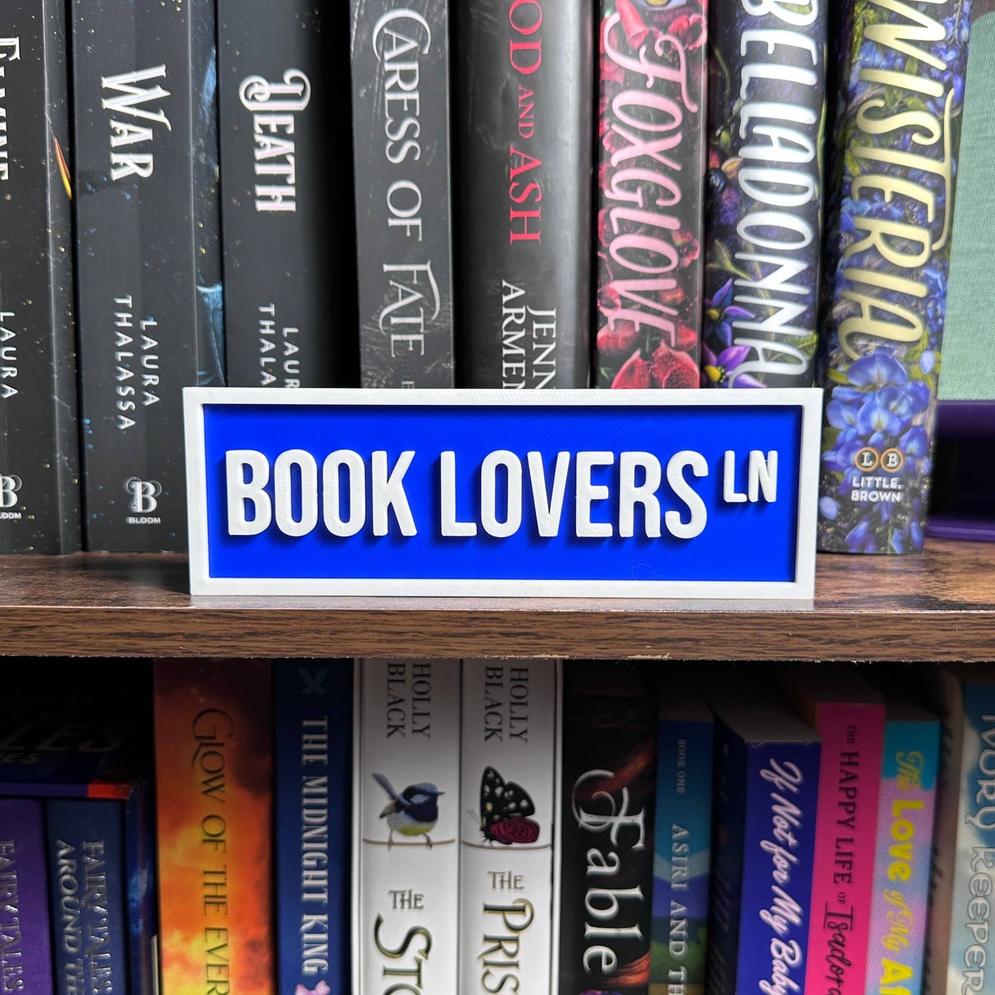 Book Lovers Street Sign | Bookshelf Decor: Blue