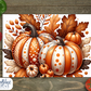 Autumn Pumpkins Glass Cutting Board