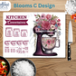 Blooms Kitchen Conversion Glass Cutting Board