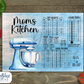 Moms Kitchen Blue Glass Cutting Board