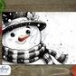 Snowman Glass Cutting Board