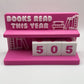 Book Counter Sign with Numbers : Light Blue Stand w/ White Blocks