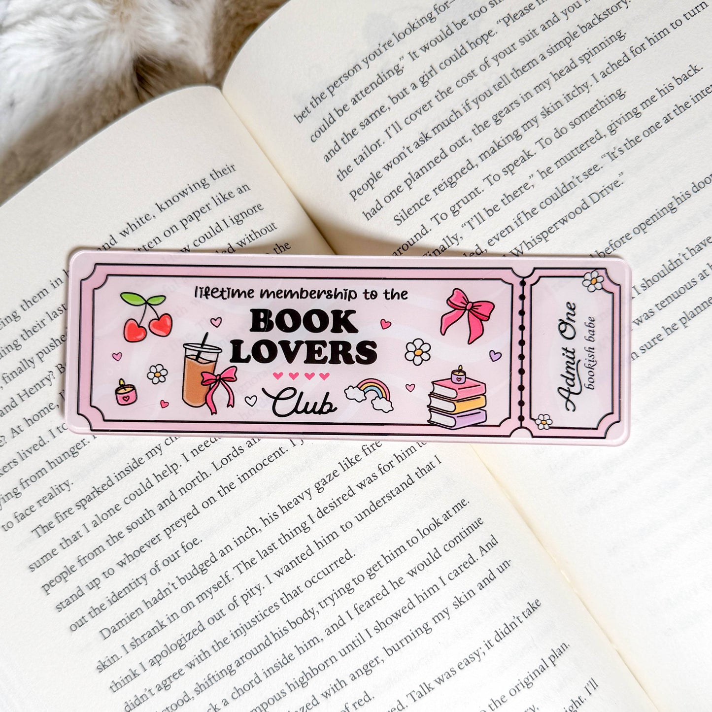 Book Lovers Book Club Ticket | Acrylic Bookmark