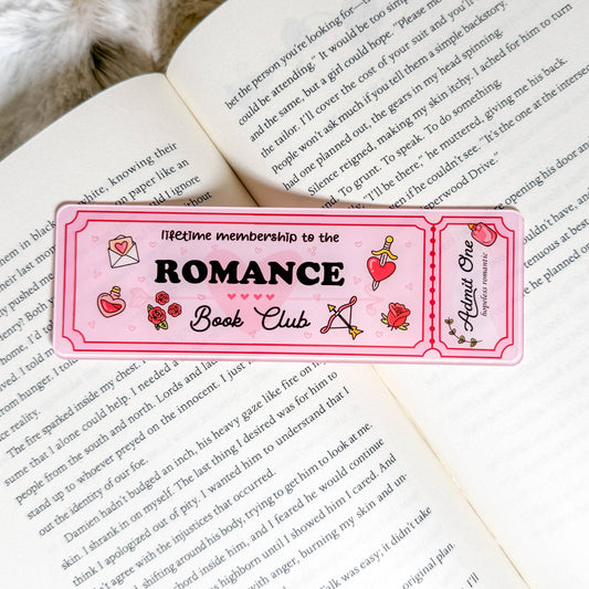 Romance Book Club Ticket | Acrylic Bookmark