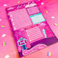 Dreamy Library Daily Planner Notepad 5.5" x 8.5"