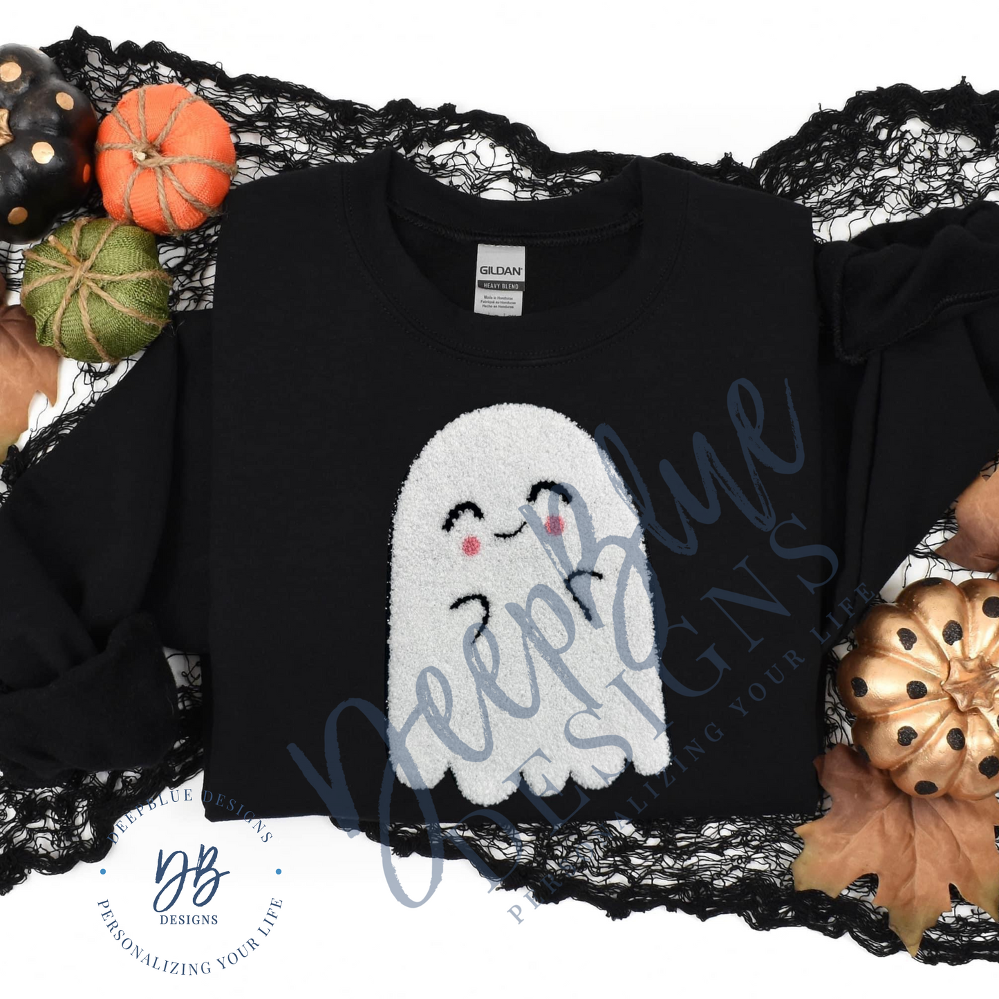 Chenille Patch Happy Ghost Sweatshirt