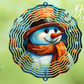 Snowman Stained Glass C Wind Spinner