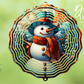 Snowman Stained Glass B Wind Spinner