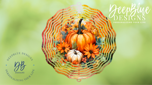 Fall pumpkin Wind Spinner