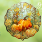 Stained Glass Autumn Pumpkin C Wind Spinner