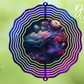 Purple flower wind spinner