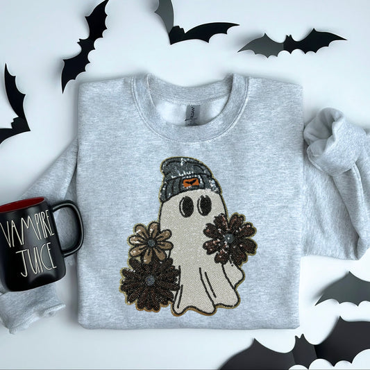 Beanie ghost - sequin patch - Sweatshirt