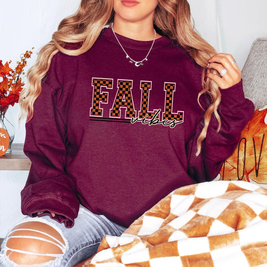 Checkered Fall  sweatshirt