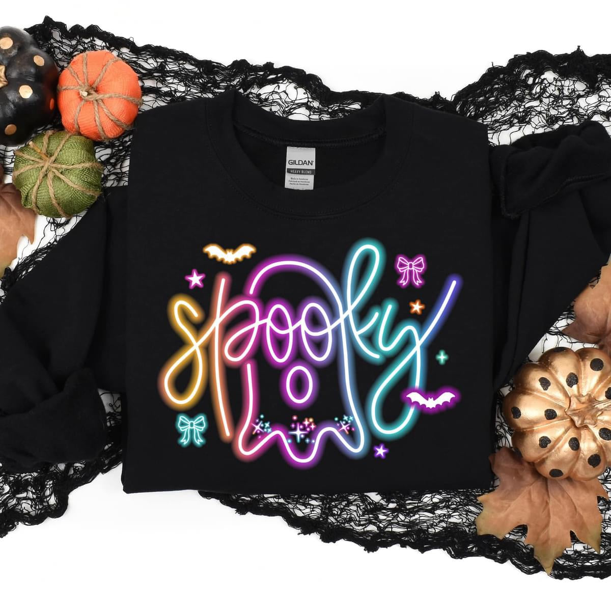 Neon Spooky ghost sweatshirt