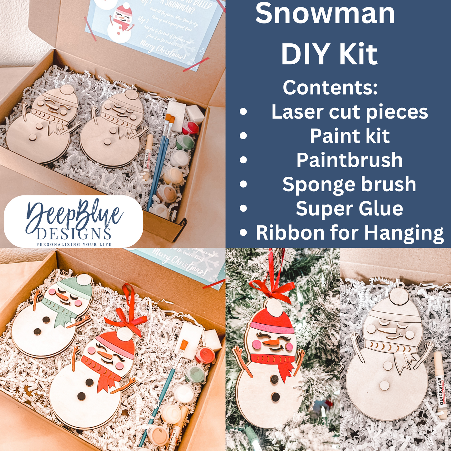 Snowman Ornament DIY Kit