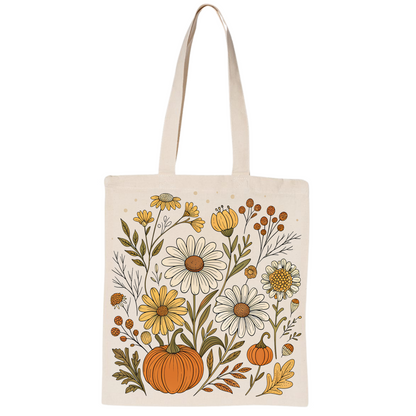 Large Canvas Tote - Farmers Market and fall vibes