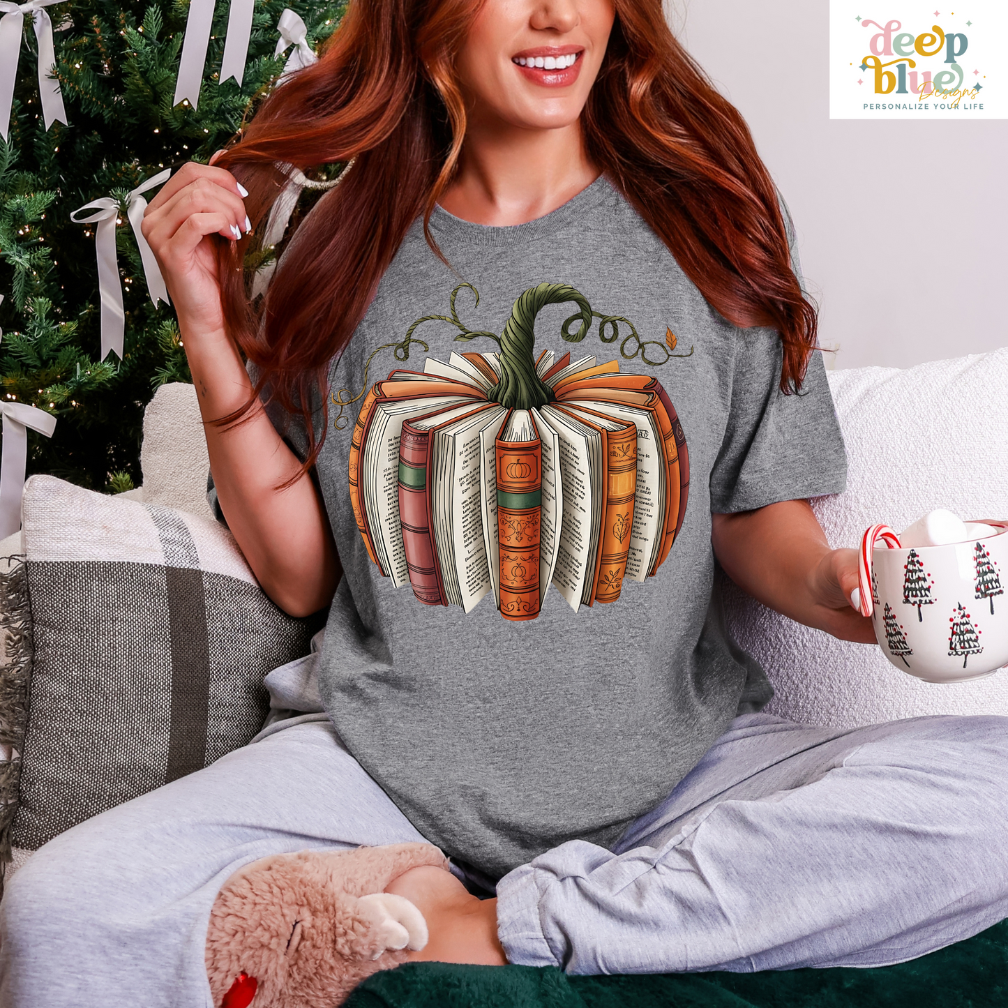 Bookish Pumpkin T-Shirt– Cozy Fall Reading Vibes