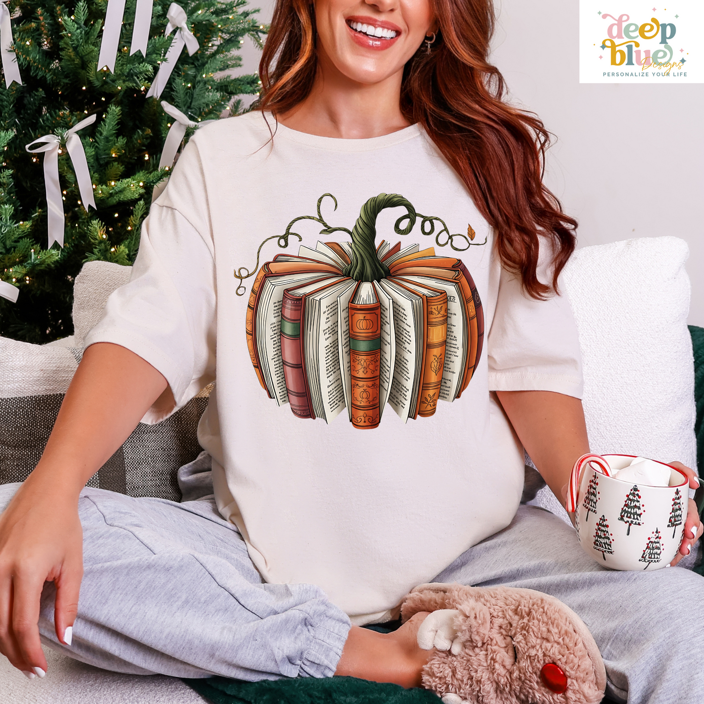 Bookish Pumpkin T-Shirt– Cozy Fall Reading Vibes