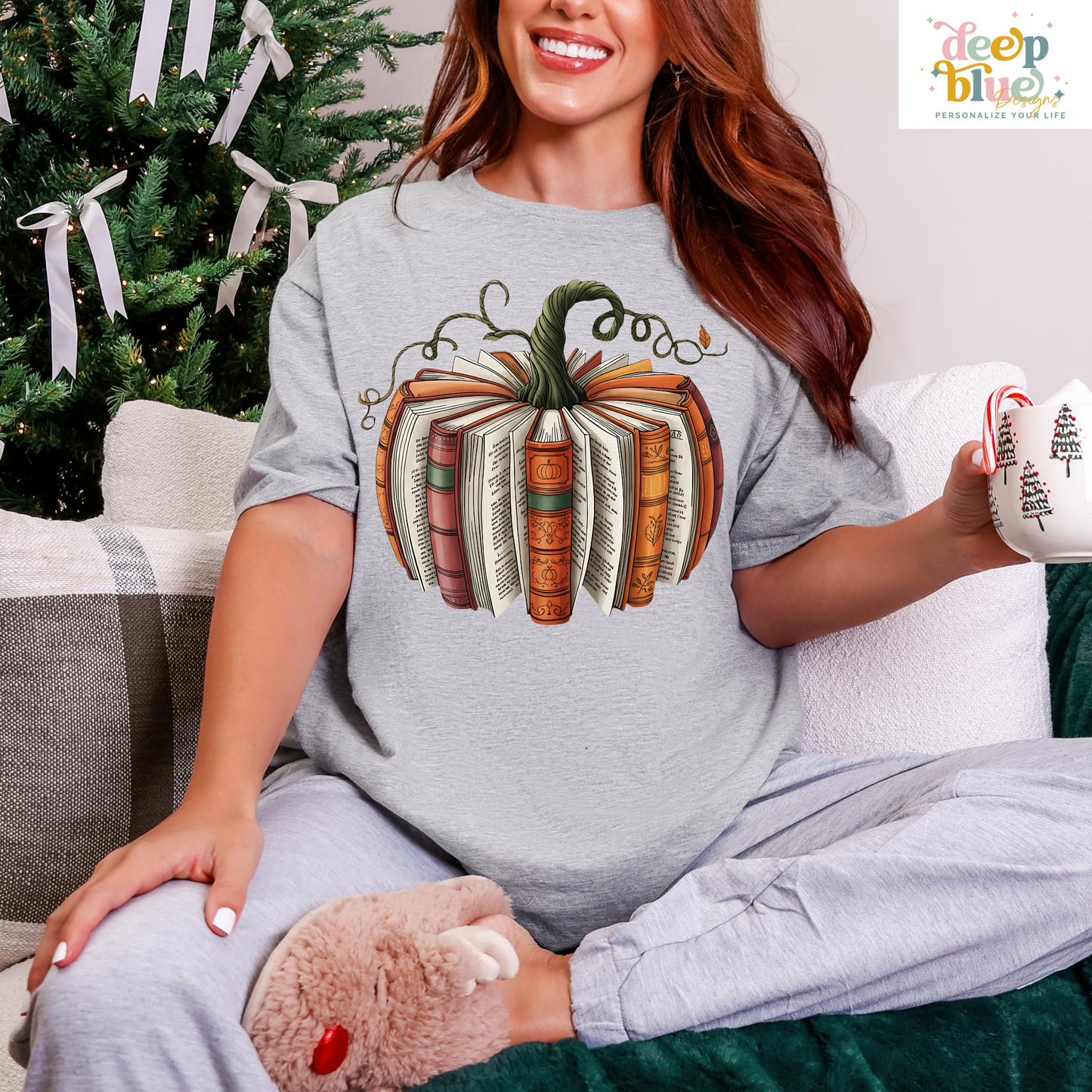 Bookish Pumpkin T-Shirt– Cozy Fall Reading Vibes