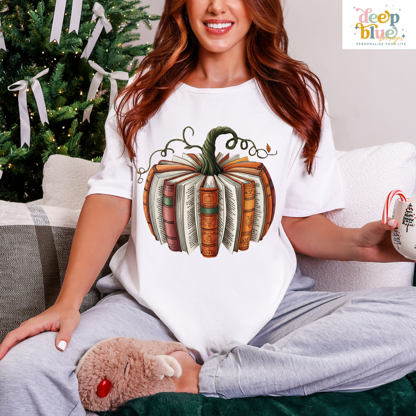 Bookish Pumpkin T-Shirt– Cozy Fall Reading Vibes