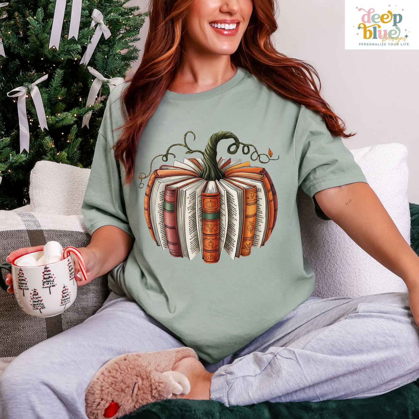 Bookish Pumpkin T-Shirt– Cozy Fall Reading Vibes