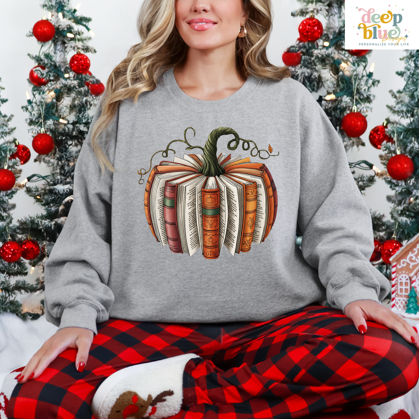 Bookish Pumpkin Sweatshirt – Cozy Fall Reading Vibes