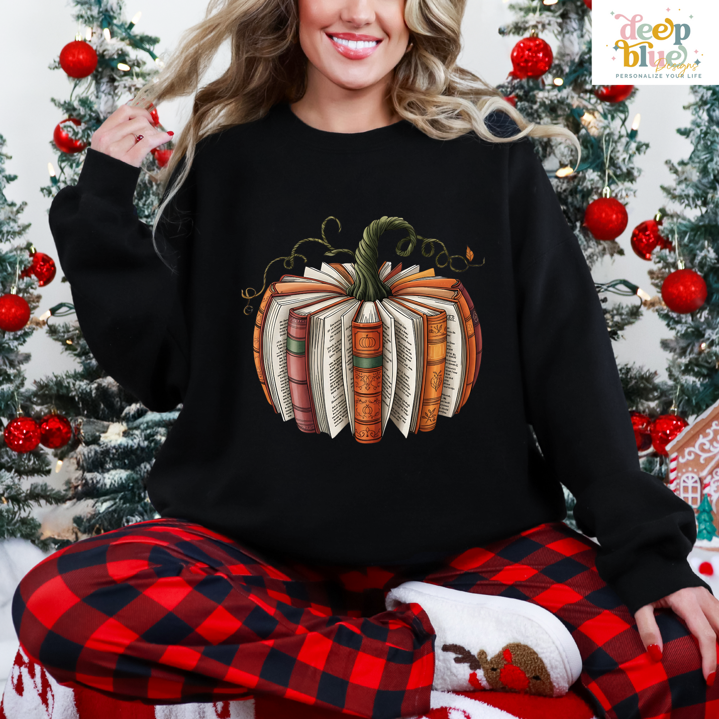 Bookish Pumpkin Sweatshirt – Cozy Fall Reading Vibes