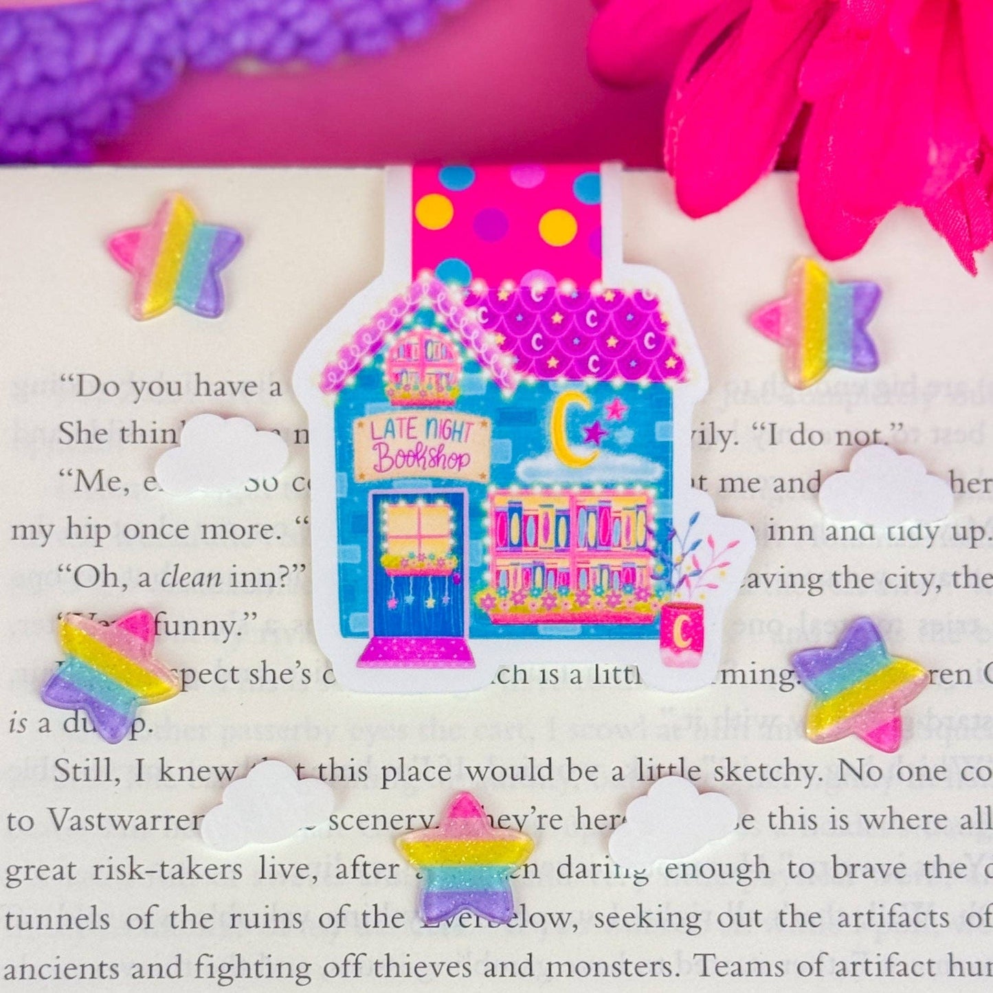 Late Night Bookshop at Bookshop Avenue Magnetic Bookmark