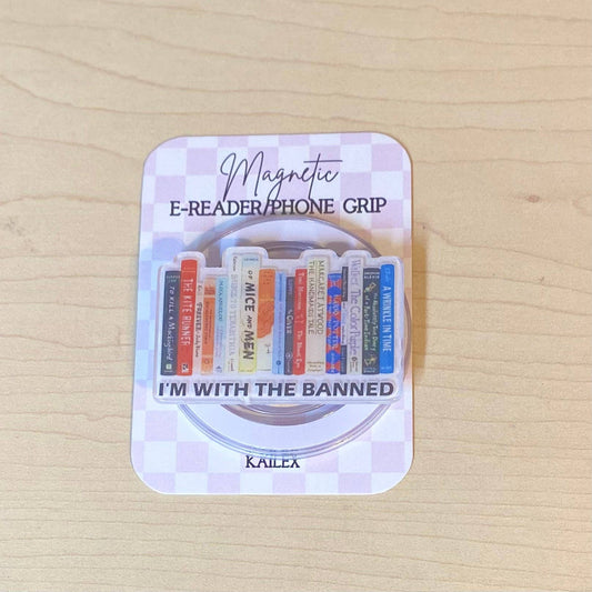 I'm With The Banned Magnetic E-Reader/Phone Grip: Magnetic
