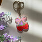 Strawberry Iridescent Acrylic Keychain