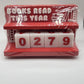 Book Counter Sign with Numbers : Light Blue Stand w/ White Blocks