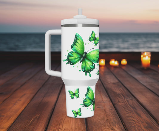 Glitter Butterflies - Green