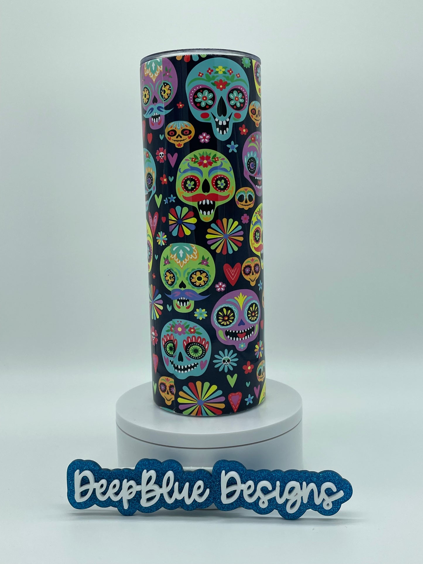 Colorful Sugar Skull Tumbler