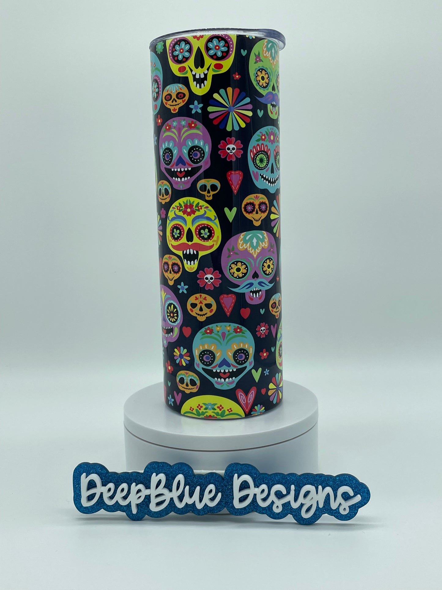 Colorful Sugar Skull Tumbler