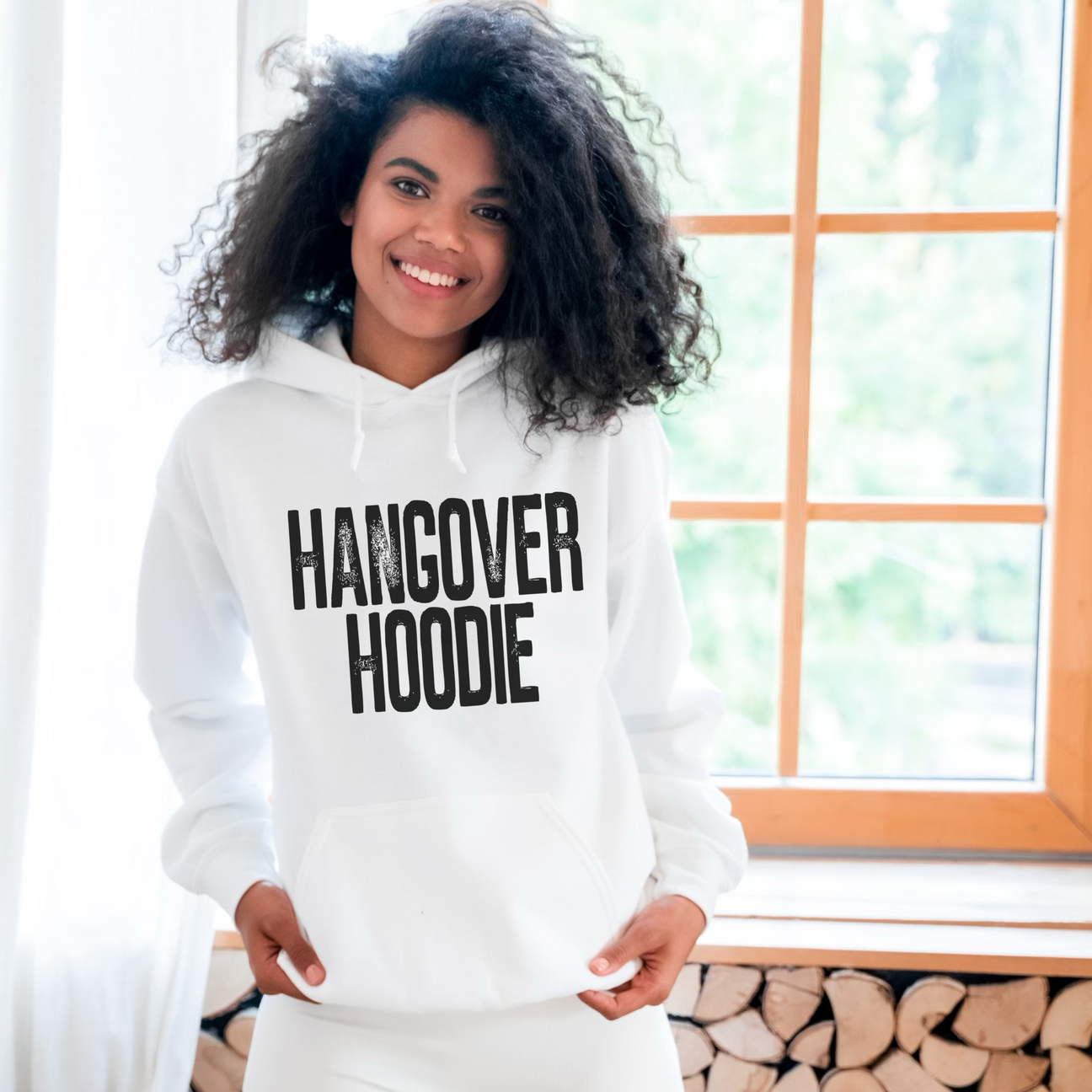 Hangover hoodie black print