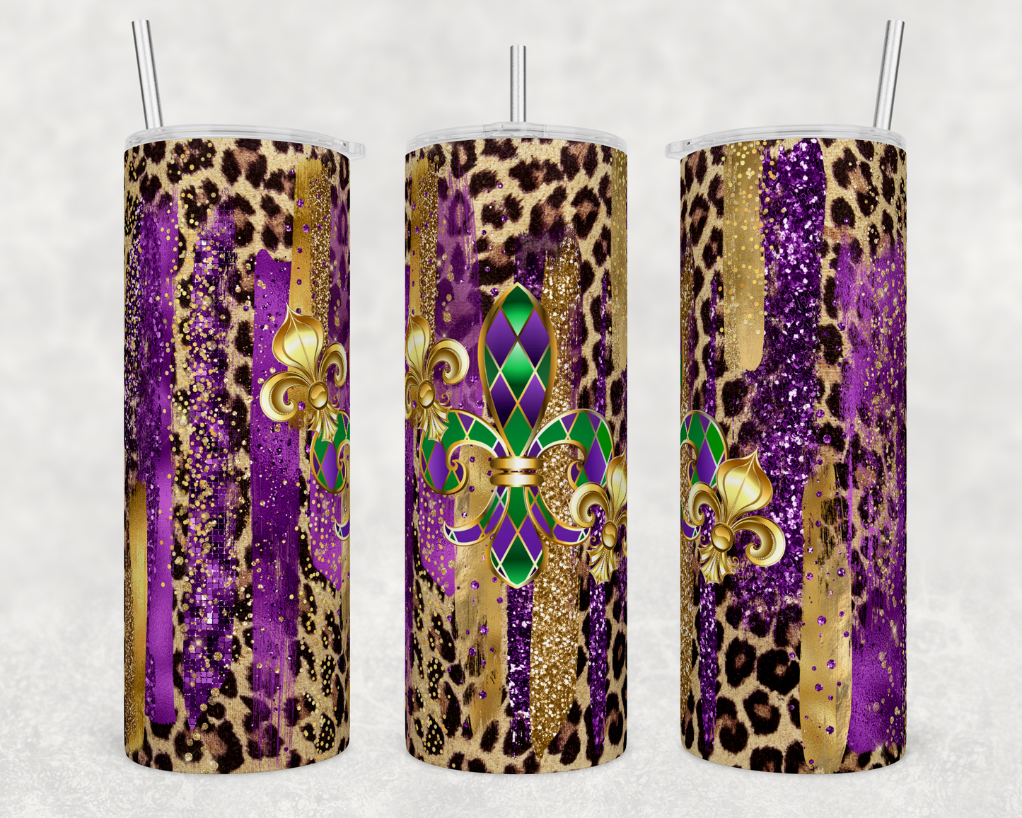 Mardi Gras Tumbler