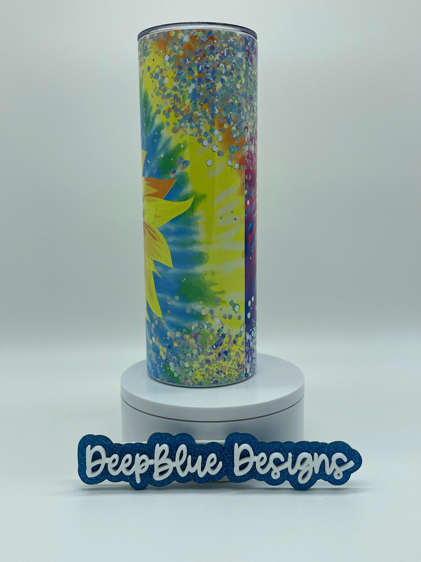 Sunflower Tie-dye Rainbow Tumbler