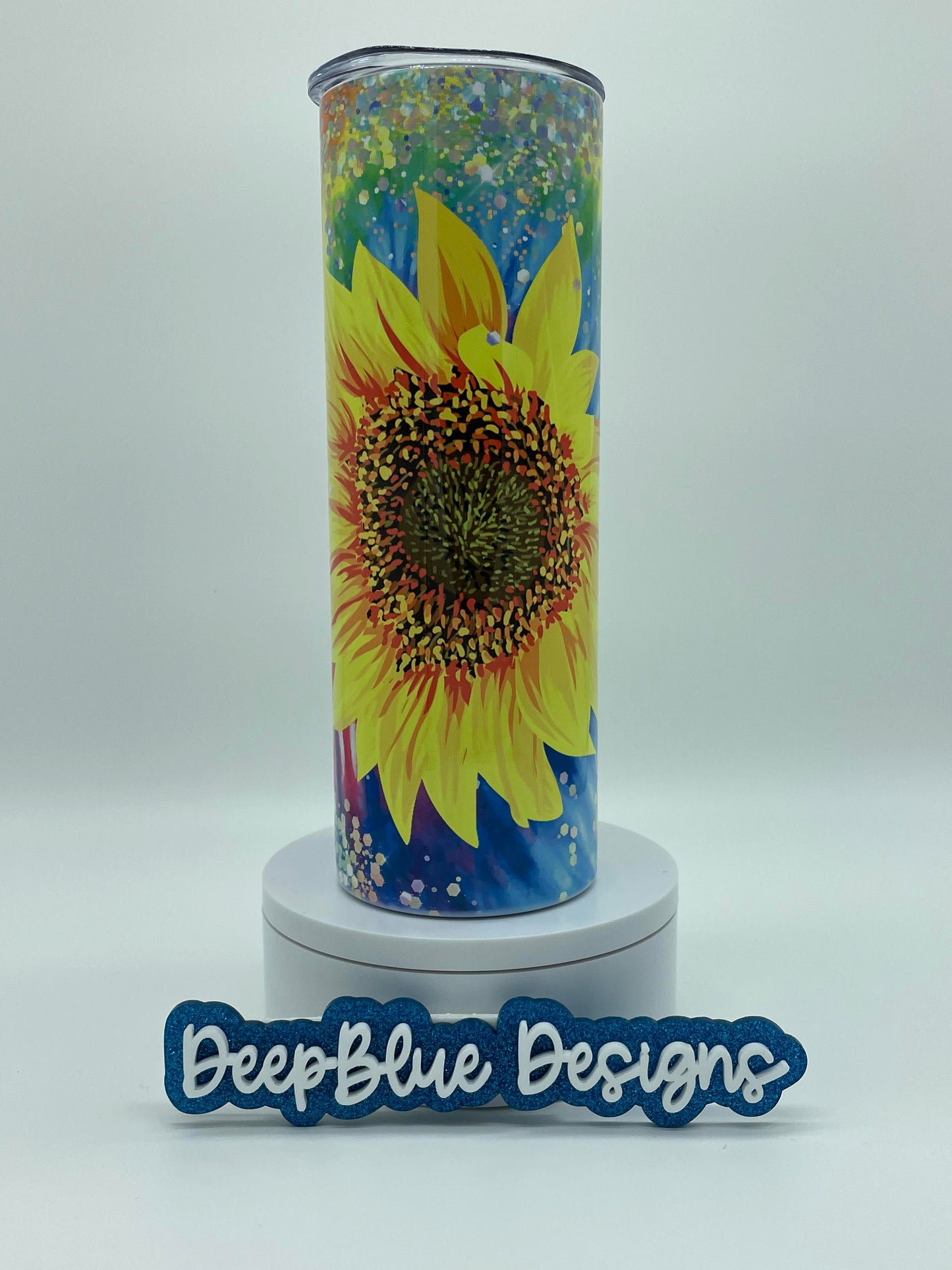 Sunflower Tie-dye Rainbow Tumbler